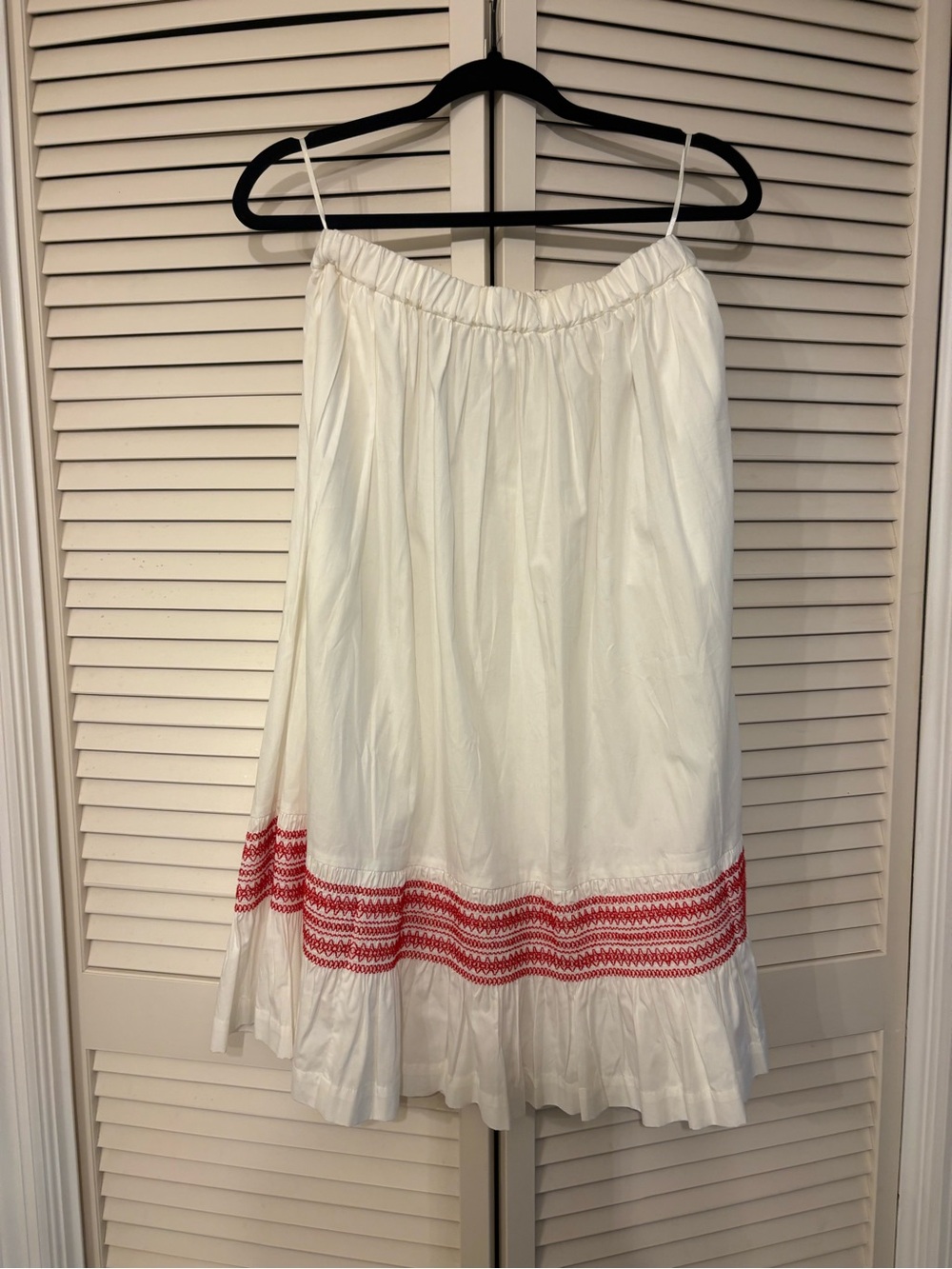 Comme Des Garçons GIRL skirt  white with red detail Size small